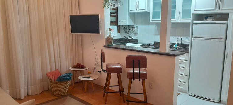 No Centro de Gramado, 5 min a pé da Rua Coberta!