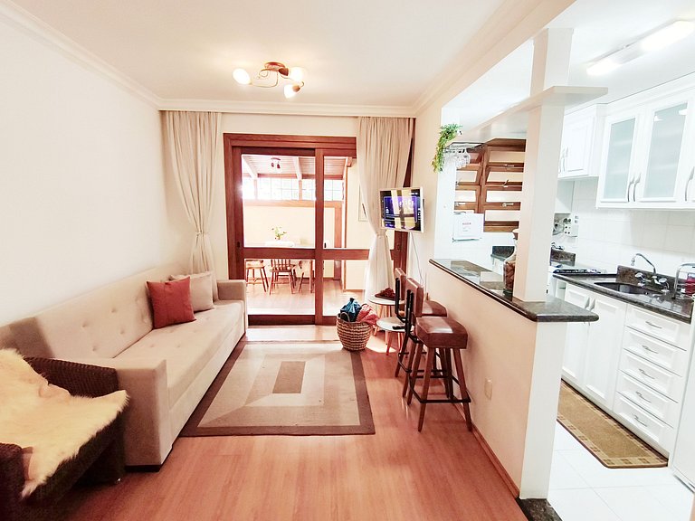 No Centro de Gramado, 5 min a pé da Rua Coberta!