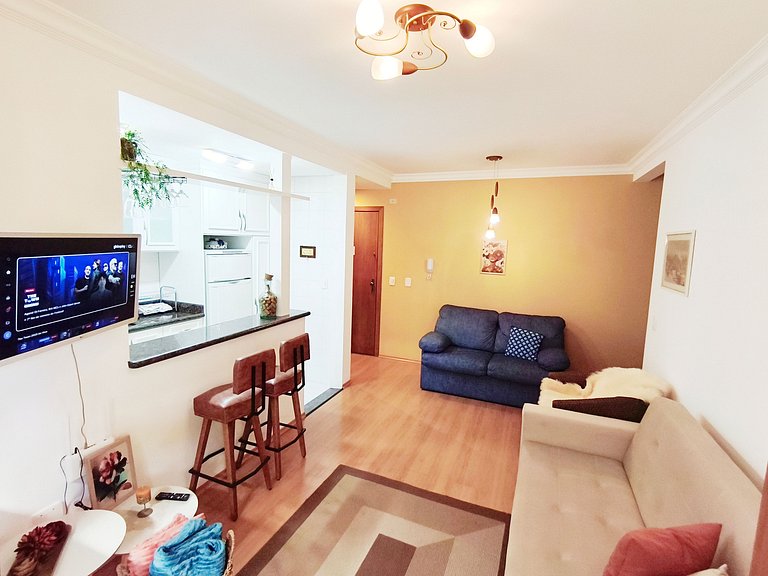 No Centro de Gramado, 5 min a pé da Rua Coberta!