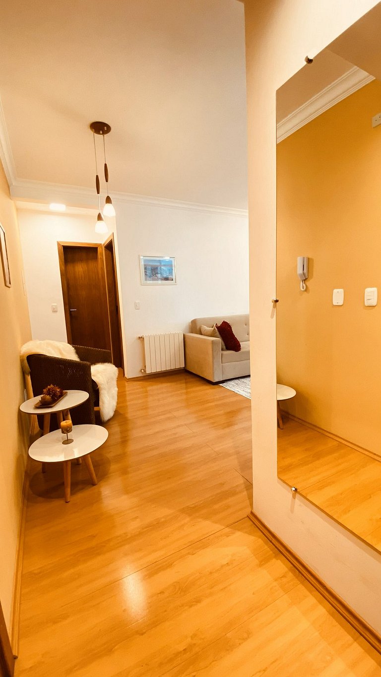 No Centro de Gramado, 5 min a pé da Rua Coberta!