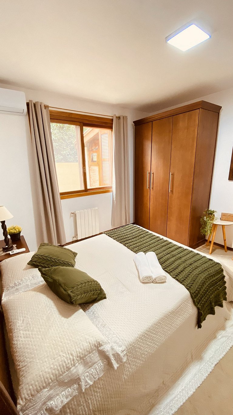 No Centro de Gramado, 5 min a pé da Rua Coberta!